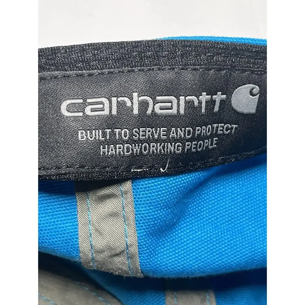 Carhartt Leather Patch Baseball Cap Adjustable Strap Unisex OSFM Turquoise